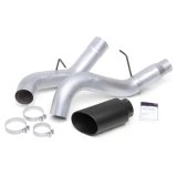Banks Power Monster Exhaust Systems 48998-B Systems, Monster, Particulate Filter Back, Single, Steel, Natural, Side Exit, Black Tip, Chevrolet, GMC, 6.6L Diesel, Kit thumbnail 1