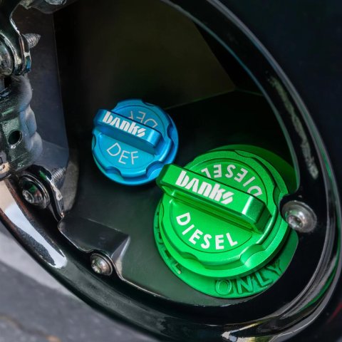 Banks Power 13-18 RAM 1500 Billet Diesel and DEF Fuel Cap thumbnail 1