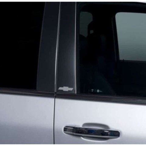 Putco 19-20 Chevy Silv Dbl/Crew Cab - Bow Tie Etching (Black Platinum) Black Platinum Pillar Posts thumbnail 6