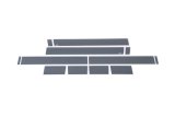 Putco 07-13 Chevy Silv Ext Cab 8ft Long Box - 6in Wide - 14pcs Black Platinum Rocker Panels thumbnail 1