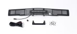 Putco 15-17 Ford F-150 Bumper Grille Insert- SS Blk Bar Design w/Heater Plug & 10in Luminix Lightbar thumbnail 3