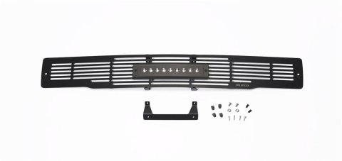Putco 15-17 Ford F-150 - SS Black Bar Design w/10in Luminix Light Bar Bumper Grille Inserts