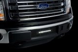 Putco 11-14 Ford F-150 - EcoBoost Bumper Grille Inserts - Black SS Bar and 10in Luminix Light Bar thumbnail 1
