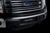 Putco 11-14 Ford F-150 - EcoBoost Bumper Grille Inserts - Black SS Bar and 10in Luminix Light Bar thumbnail 2