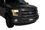 Putco 15-17 Ford F-150 - SS Black Punch Design w/ 10in Luminix Light bar Bumper Grille Inserts thumbnail 2