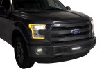 Putco 15-17 Ford F-150 - SS Black Punch Design w/ 10in Luminix Light bar Bumper Grille Inserts thumbnail 9