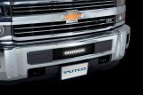 Putco 15-19 Chevy Silv HD SS Black Punch Design Bumper Grille Insert w/ Curved Flush 10in Light Bar thumbnail 1