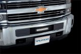 Putco 15-19 Chevy Silv HD SS Black Punch Design Bumper Grille Insert w/ Curved Flush 10in Light Bar thumbnail 5