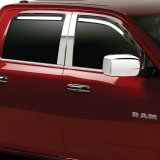 Putco 09-18 Ram 1500 - Crew Cab (Set of 4) Excl Rebel Model Element Chrome Window Visors thumbnail 5