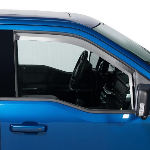 Putco 09-14 Ford F-150 Super Cab / Crew Cab- Fronts Only - Tape-On Element Chrome Window Visors thumbnail 4