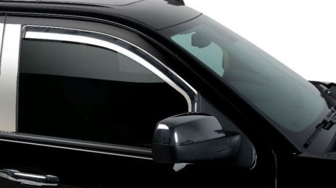 Putco 09-14 Ford F-150 Super Cab / Crew Cab- Fronts Only - Tape-On Element Chrome Window Visors thumbnail 5