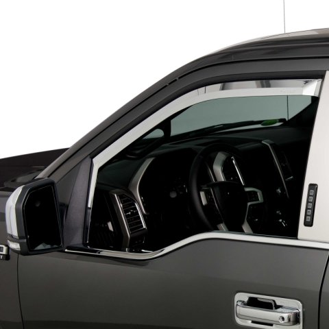 Putco 03-08 Honda Pilot (Front Only) Element Chrome Window Visors thumbnail 6