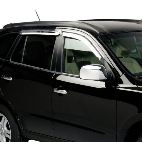 Putco 03-08 Honda Pilot (Set of 4) Element Chrome Window Visors thumbnail 3