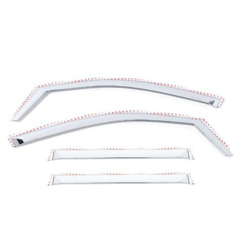 Putco 03-08 Honda Pilot (Set of 4) Element Chrome Window Visors thumbnail 6