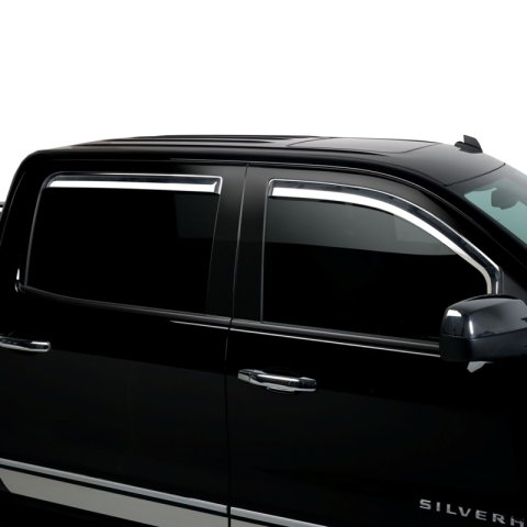 Putco 14-18 Chevy Silverado LD - 4 Door - Crew Cab Element Chrome Window Visors thumbnail 8
