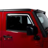 Putco 07-18 Jeep Wrangler JK - Front Only Element Tinted Window Visors thumbnail 4