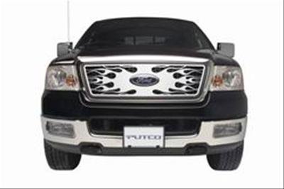 Putco 04-08 Ford F-150 (Honeycomb Grille) w/ Logo CutOut Flaming Inferno Stainless Steel Grille