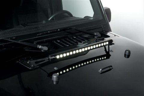 Putco 07-18 Jeep Wrangler JK - 20in Light Bar Hood Bracket thumbnail 2