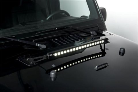 Putco 07-18 Jeep Wrangler JK - 20in Light Bar Hood Bracket thumbnail 5