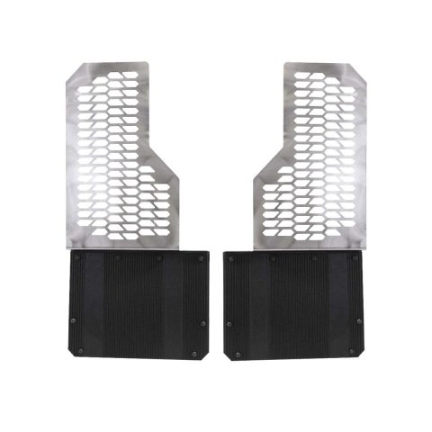 Putco 11-16 Ford SuperDuty Dually - (Fits Rear) - Set of 2 Mud Skins - Brushed SS w/ Hex Shield thumbnail 3