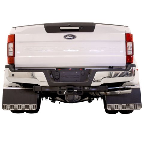 Putco 11-16 Ford SuperDuty Dually - (Fits Rear) - Set of 2 Mud Skins - Brushed SS w/ Hex Shield thumbnail 5