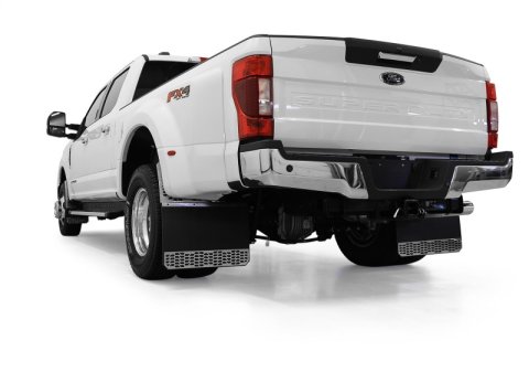 Putco 11-16 Ford SuperDuty Dually - (Fits Rear) - Set of 2 Mud Skins - Brushed SS w/ Hex Shield thumbnail 9