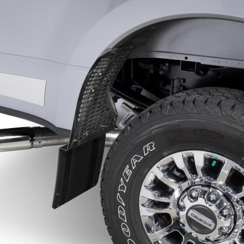 Putco 17-20 Ford SuperDuty - Set of 2 (Excl Dually Rear) Mud Skins - Polished SS w/ Hex Shield thumbnail 6