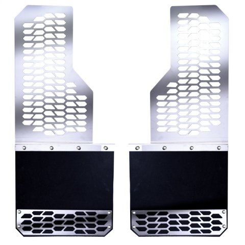 Putco 11-16 Ford SuperDuty Dually - (Fits Rear) - Set of 2 Mud Skins - Polished SS w/ Hex Shield thumbnail 3