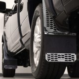 Putco 10-18 Ram HD Dually - (Fits Front) - Set of 2 Mud Skins - Polished SS w/ Hex Shield thumbnail 2