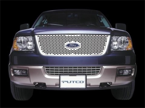 Putco 99-03 Ford F-150 (Honeycomb Grille) w/ Logo CutOut Punch Stainless Steel Grilles thumbnail 3