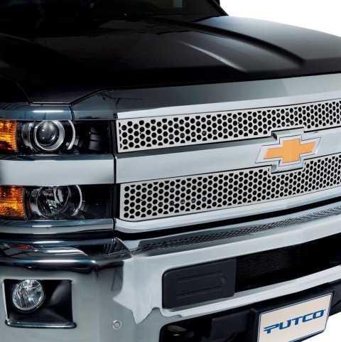 Putco 02-06 Chevrolet Avalanche w/Body Cladding Punch Stainless Steel Grilles thumbnail 3