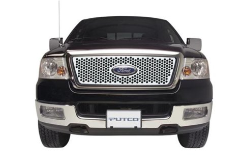 Putco 04-08 Ford F-150 (Honeycomb Grille) w/ Logo CutOut Punch Stainless Steel Grilles thumbnail 3