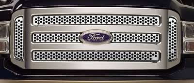 Putco 05-07 Ford SuperDuty - Including Side Vents Punch Stainless Steel Grilles thumbnail 1
