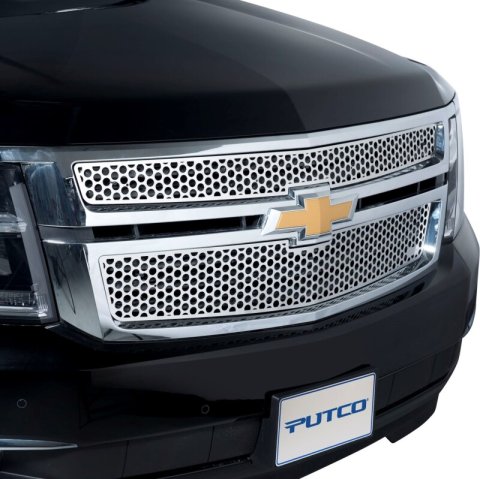 Putco 07-14 Chevrolet Tahoe / Suburban / Avalanche Punch Stainless Steel Grilles thumbnail 4