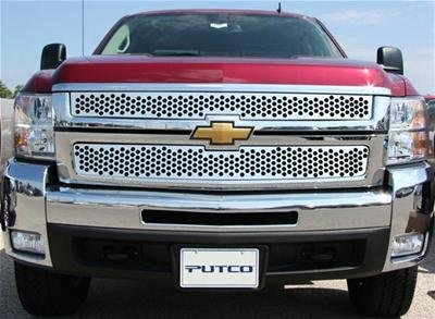 Putco 07-10 Chevrolet Silverado HD Punch Stainless Steel Grilles