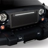 Putco 07-18 Jeep Wrangler Anodized Alum Lighted Boss Grille w/ 20in Luminix Light Bar (Cut to Fit) thumbnail 2