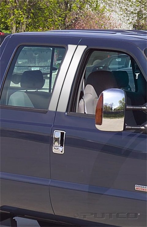 Putco 99-07 Ford SuperDuty (Crew Cab) - 4pcs Stainless Steel Pillar Posts Classic thumbnail 4