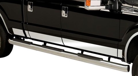 Putco 17-20 Ford SuperDuty SuperCrew - 6.5ft Bed Stainless Steel Rocker Panels thumbnail 1