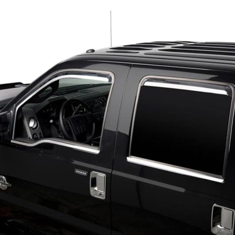 Putco 17-20 Ford SuperDuty - Crew Cab w/ Towing Mirrors (ABS Window Trim) Window Trim Accents thumbnail 2