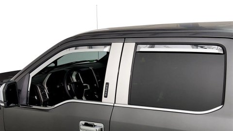 Putco 2021 Ford F-150 Super Crew Element Chrome Window Visors (Set of 4) thumbnail 1