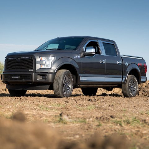 Putco 2021 Ford F-150 Super Crew 5.5ft Short Box Ford Licensed SS Rocker Panels (4.25in Tall 12pc) thumbnail 3