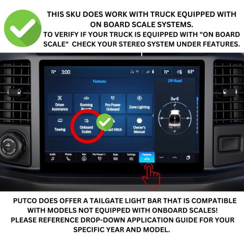 Putco 21-23 Ford F150 (Only w/OE LED Taillights & OBS) 60in Blade Tailgate Light Bar Red/Amber/White thumbnail 1