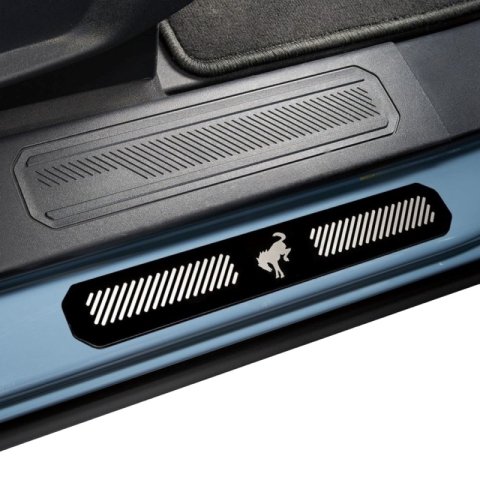 Putco 21-23 Ford Bronco w/Bronco Etching (4pcs) Black Platinum Door Sills