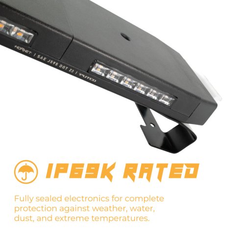 Putco 36In Universal 36In Tri Color Hornet Light (Amber/Blue/White) - LED Stealth Rooftop Strobe Bar thumbnail 6