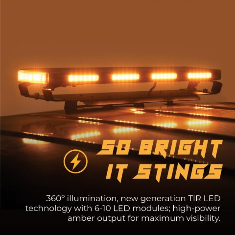 Putco 36In Universal 36In Tri Color Hornet Light (Amber/Blue/White) - LED Stealth Rooftop Strobe Bar thumbnail 8