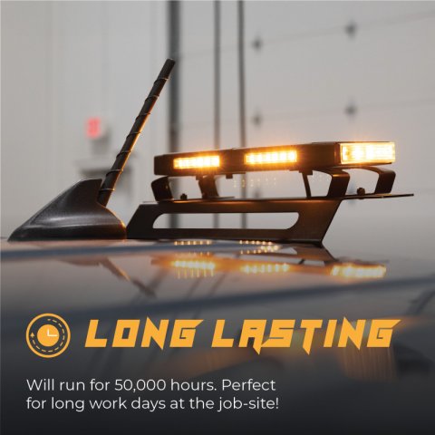 Putco 48In Universal 48In Tri Color Hornet Light (Amber/Blue/White) - LED Stealth Rooftop Strobe Bar thumbnail 3