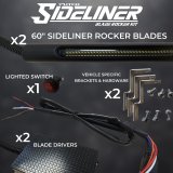 Putco 11-19 Ford Explorer Interceptor Blade Rocker Kits Sideliners - Red/Blue w/ White Override thumbnail 2