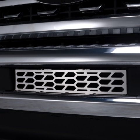Putco 23-24 Ford F250/F350 Super Duty Hex Shield Design Bumper Grille Inserts - Polished SS
