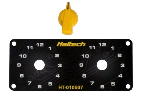 Haltech Dual Switch Panel Kit w/Yellow Knob thumbnail 4