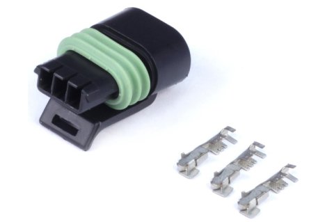 Haltech Delphi 3 Pin Single Row Flat Coil Connector Plug & Pins thumbnail 1